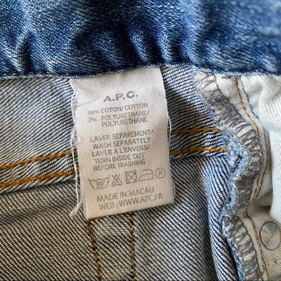 APC High Rise Button Fly Distressed Skinny Jeans - Picture 5 of 7